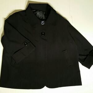 First Option Too Black Polyester Blend Jacket. 20